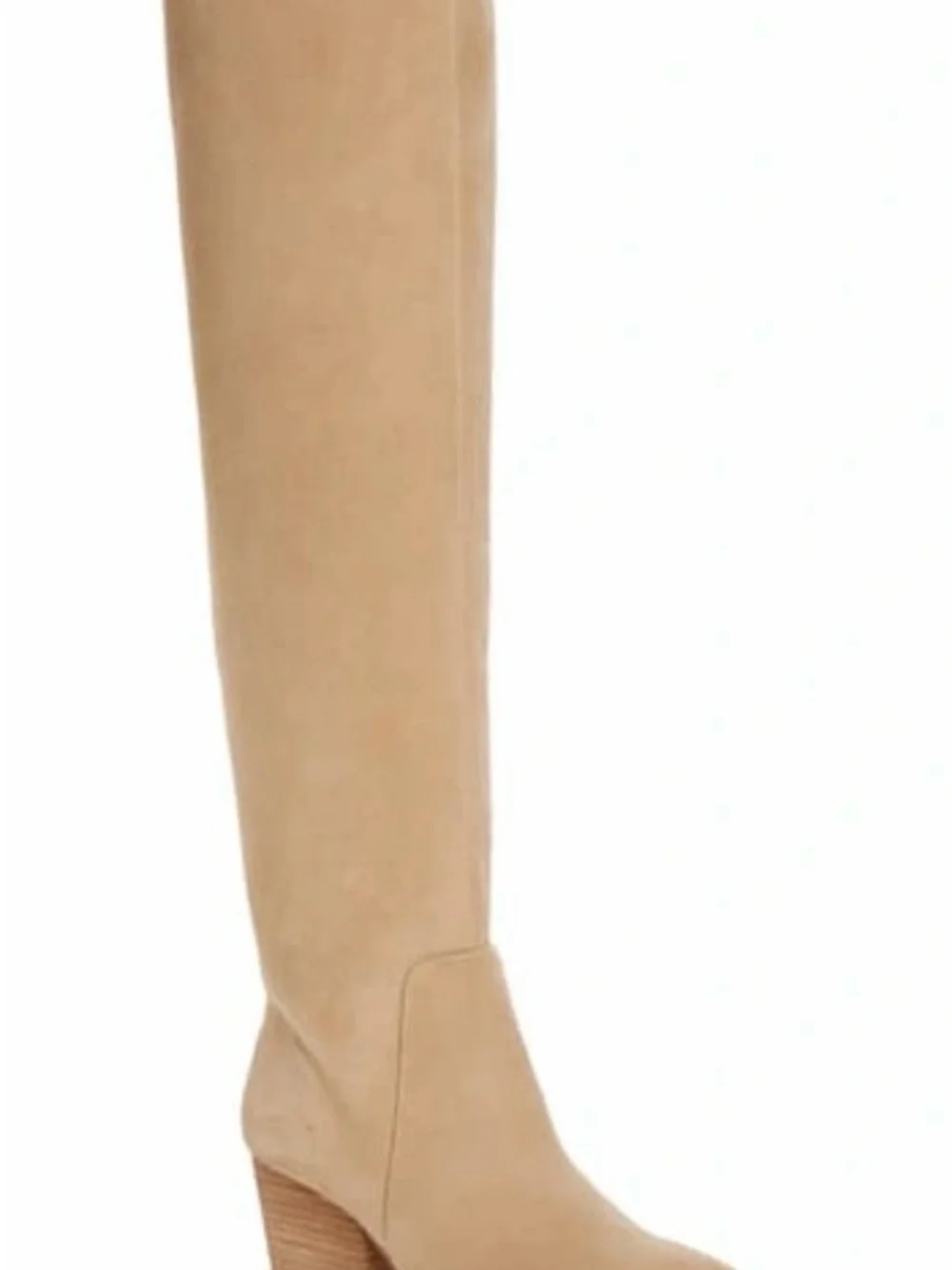 Vince Camuto Over-the-Knee Suede Boots in Taupe